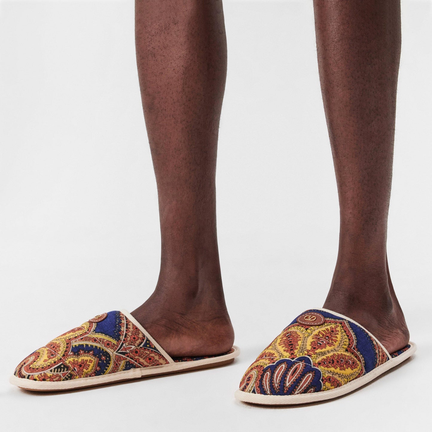 Valentino Garavani Men's Chambre Print Flat Mules