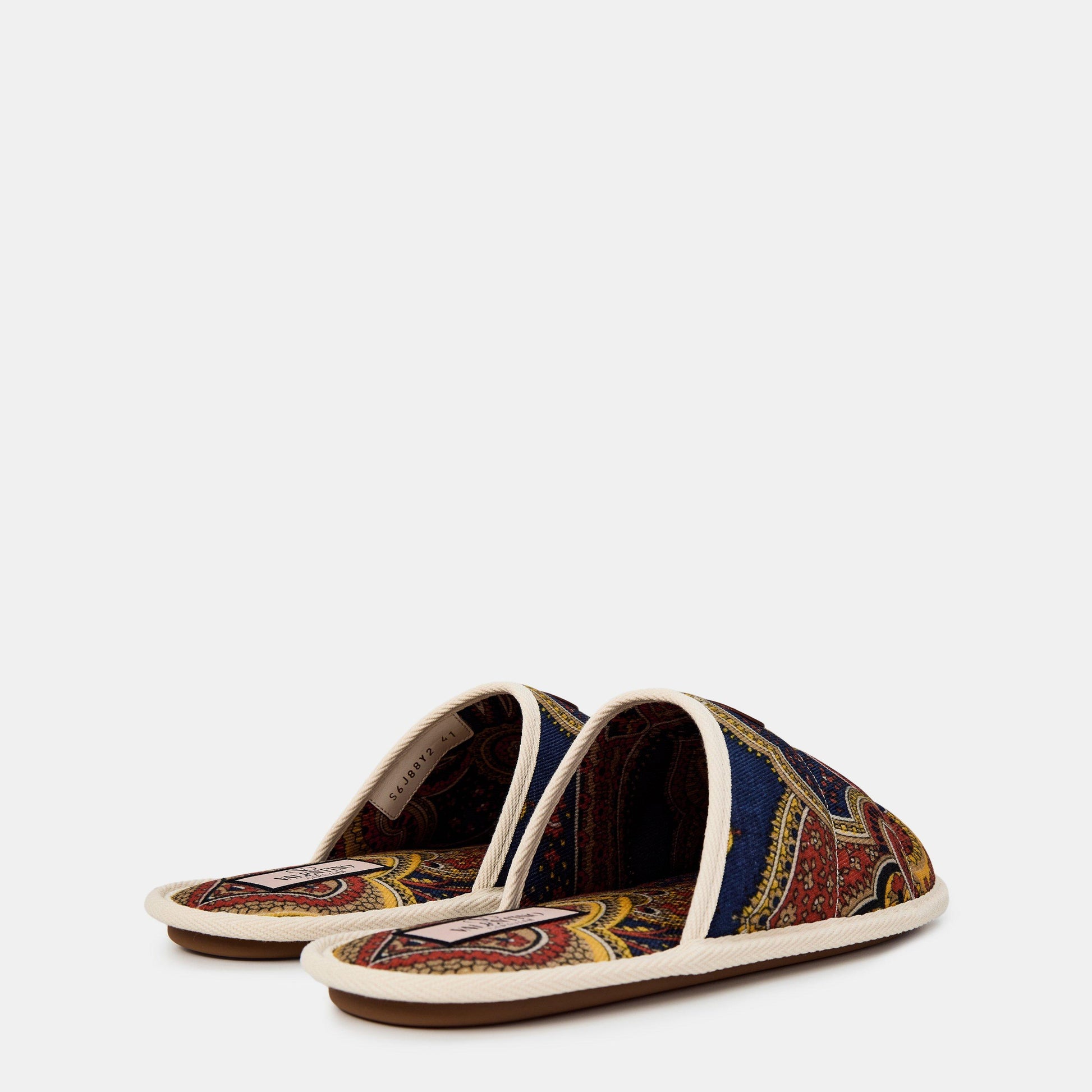 Valentino Garavani Men's Chambre Print Flat Mules
