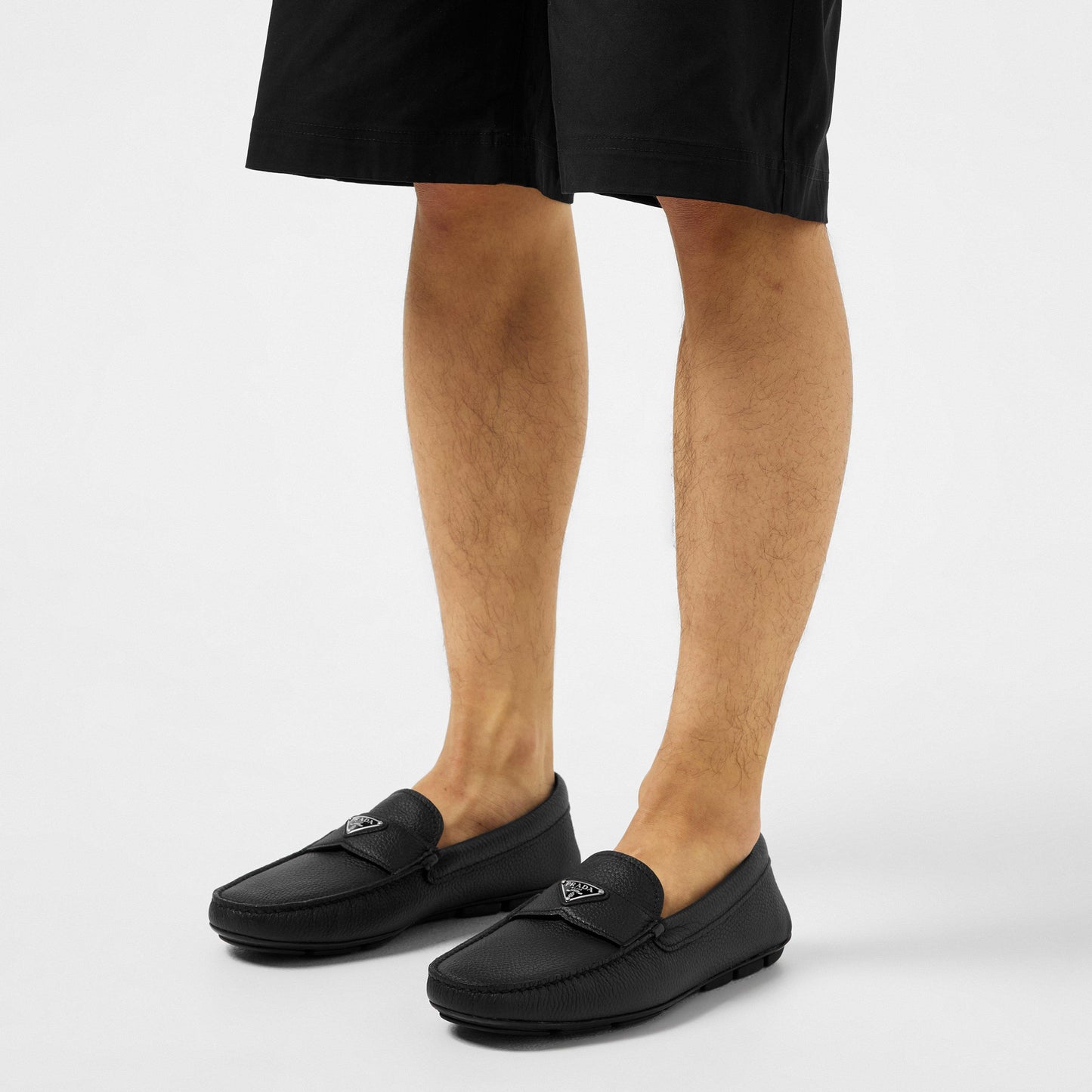 Prada Men'S Leather Drive Loafers