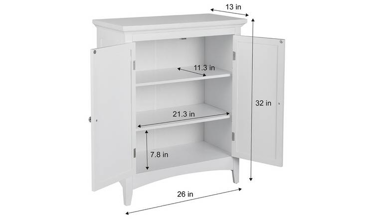 Teamson Home Glancy 2 Door Cabinet - White