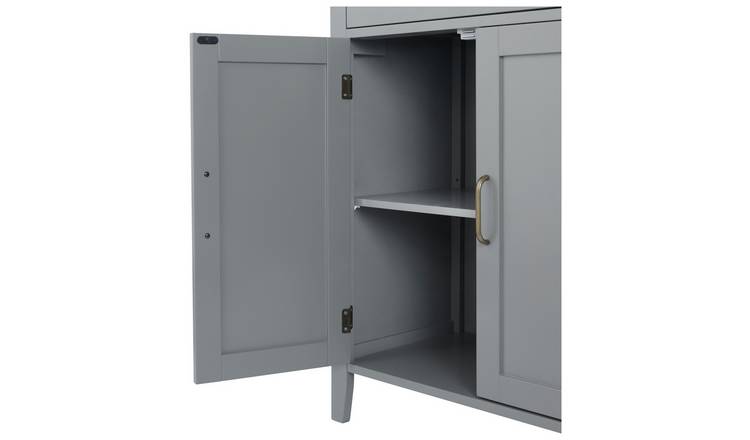 Teamson Home Mercer 2 Door 1 Drawer Cabinet - Grey