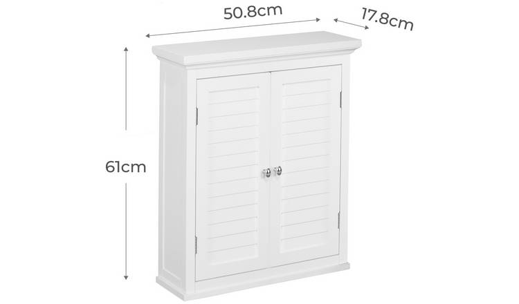Teamson Home Glancy 2 Door Cabinet - White