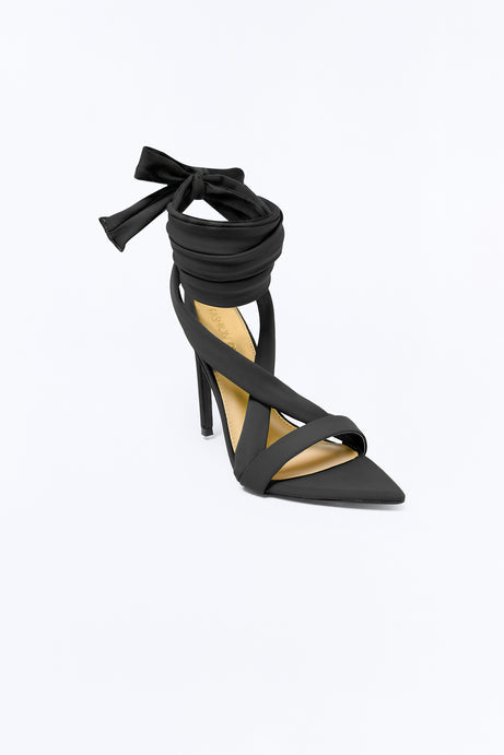 Dalia Pointed Toe Wrap Up Heels