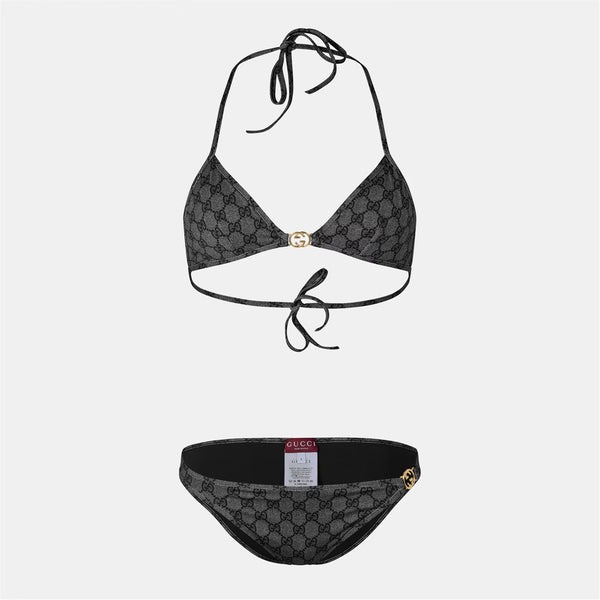 Women's GG Pattern Adjustable Quick-Drying Bikini Set
