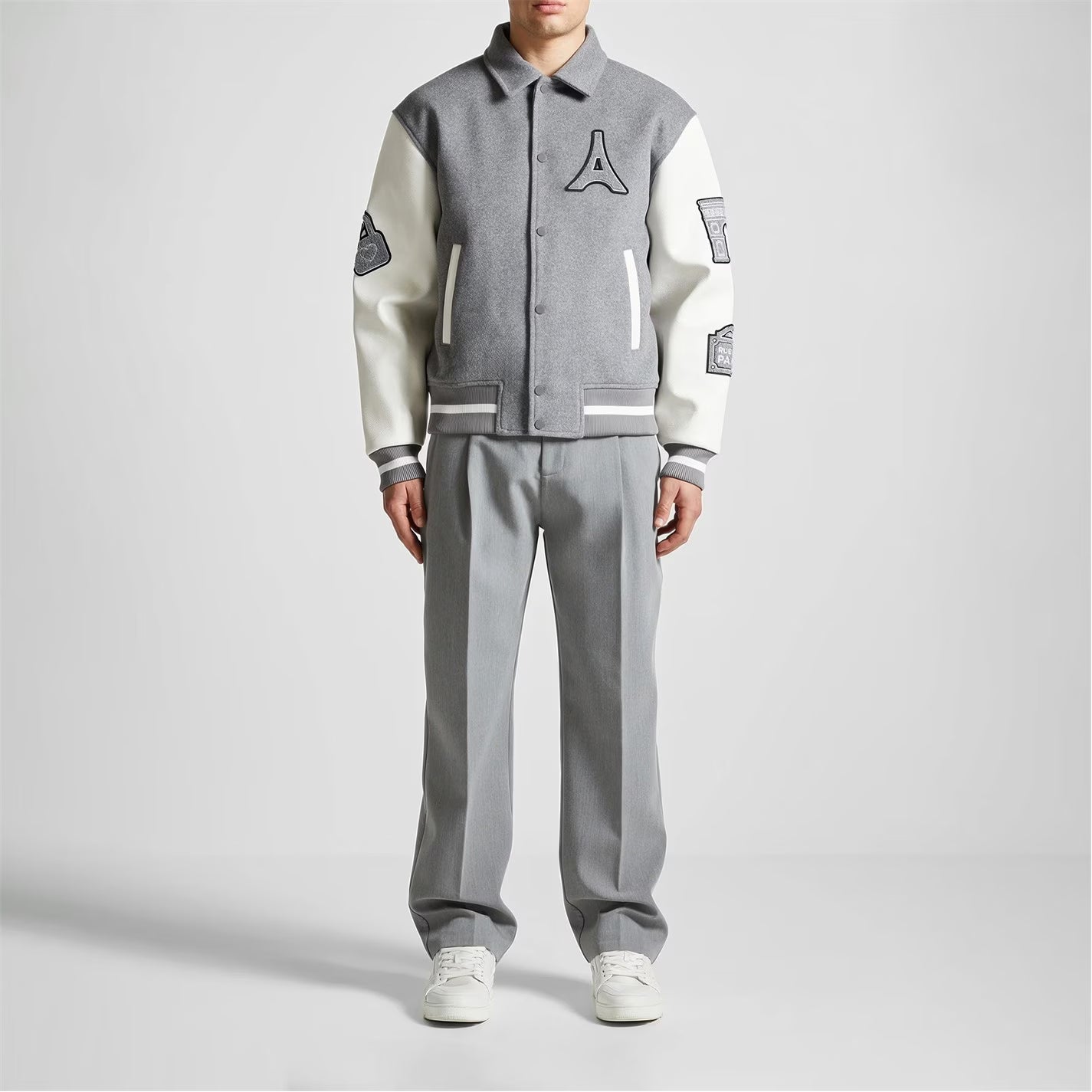 Men’s Mona Lisa Wool Blend Varsity Jacket