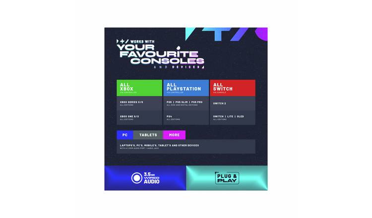 STEALTH C6-100 LED Gaming Headset Xbox, PS, Switch, PC