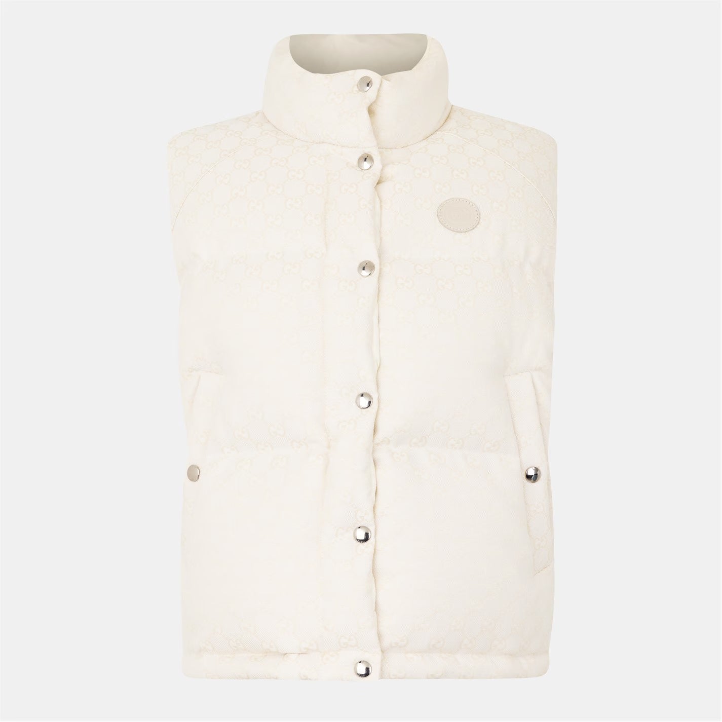 Women's Canvas Cotton Feather Down Stand Collar Gilet