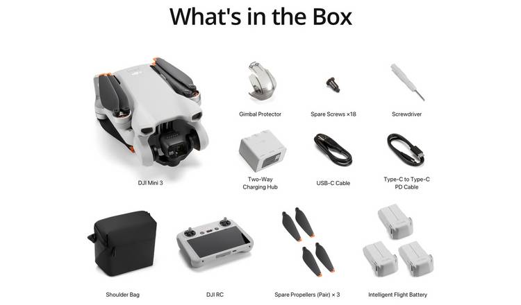 DJI Mini 3 Fly More Combo Drone & DJI RC Remote Controller