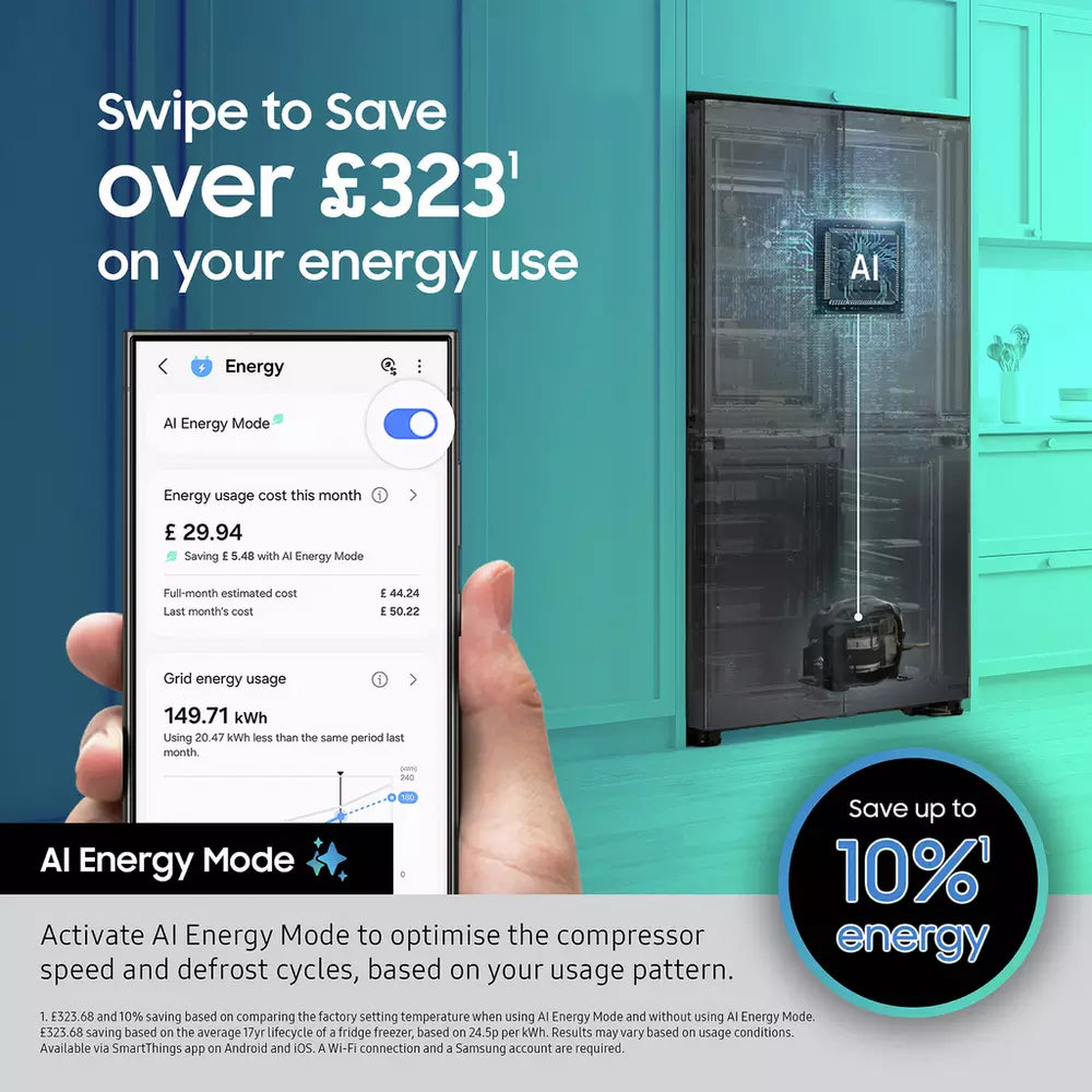Samsung RS68A884CSL American Fridge Freezer - Silver