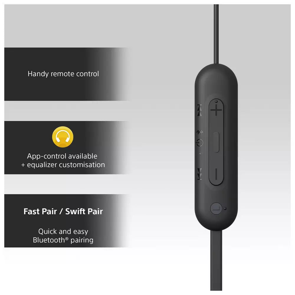 Sony WI C100 In-Ear Wireless Headphones - Black