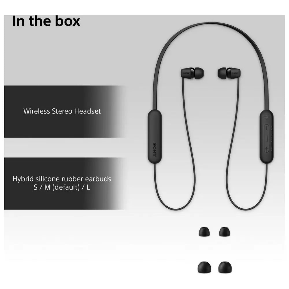 Sony WI C100 In-Ear Wireless Headphones - Black