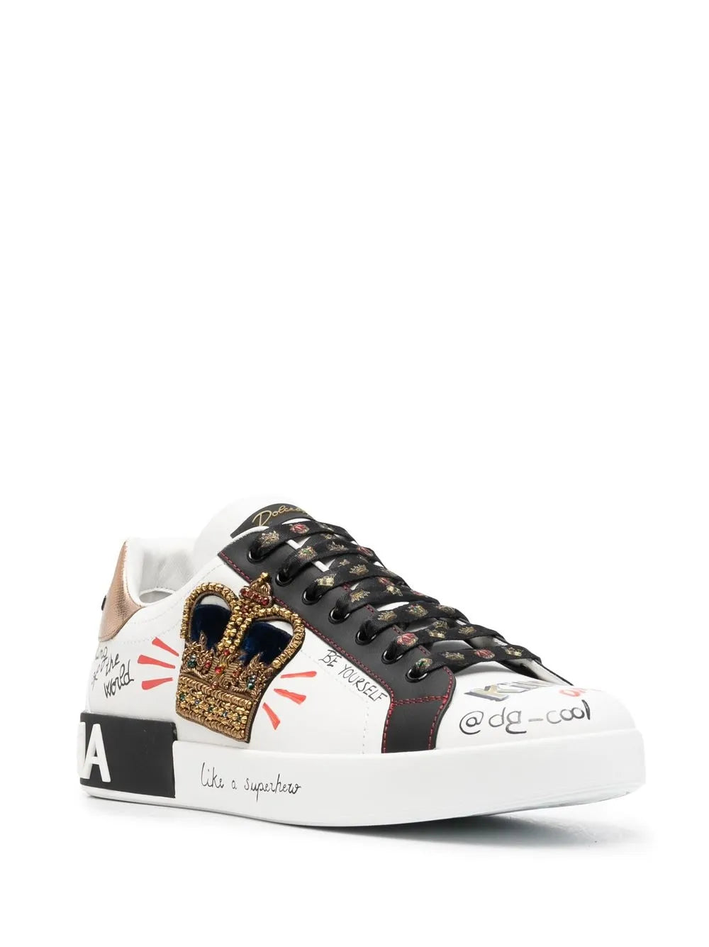 Dolce & Gabbana Portofino patch-detail leather sneakers