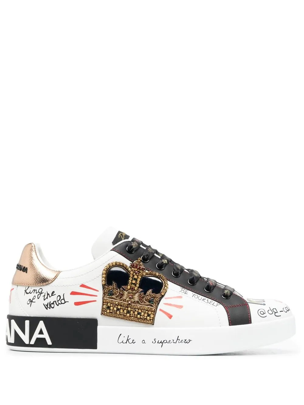 Dolce & Gabbana Portofino patch-detail leather sneakers