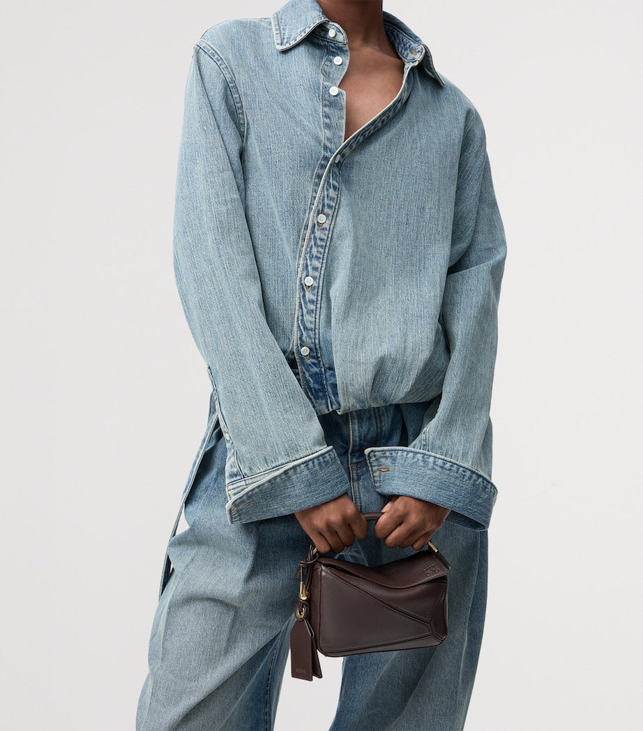 LOEWE Mini Leather Puzzle Top-Handle Bag