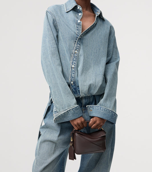 LOEWE Mini Leather Puzzle Top-Handle Bag