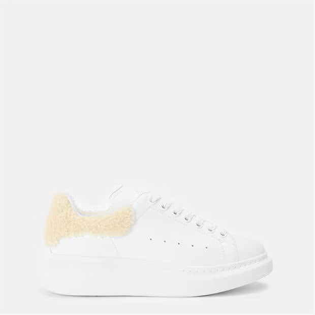 Women's Logo Print Leather Oversized Trainers