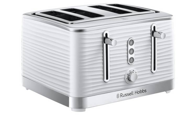 Russell Hobbs Inspire 4 Slice White Plastic Toaster 24380