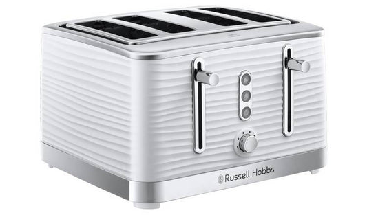 Russell Hobbs Inspire 4 Slice White Plastic Toaster 24380