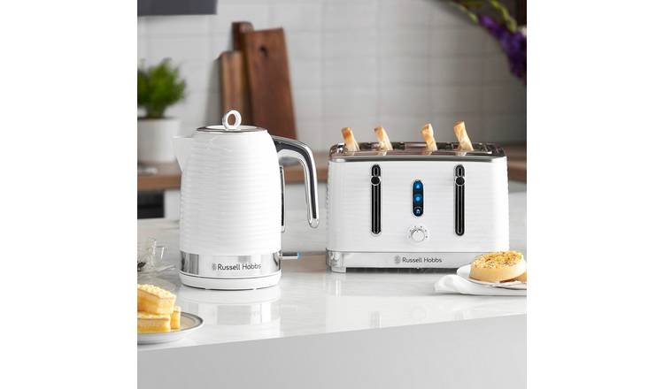 Russell Hobbs Inspire 4 Slice White Plastic Toaster 24380