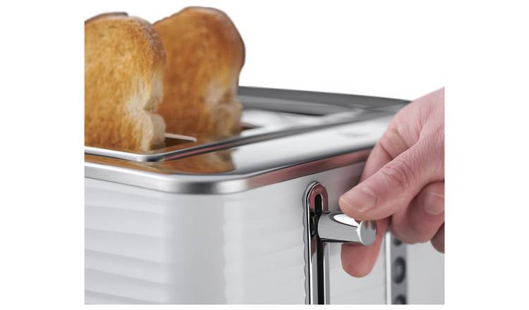 Russell Hobbs Inspire 4 Slice White Plastic Toaster 24380
