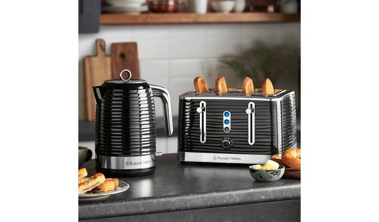 Russell Hobbs Inspire 4 Slice Black Plastic Toaster 24381