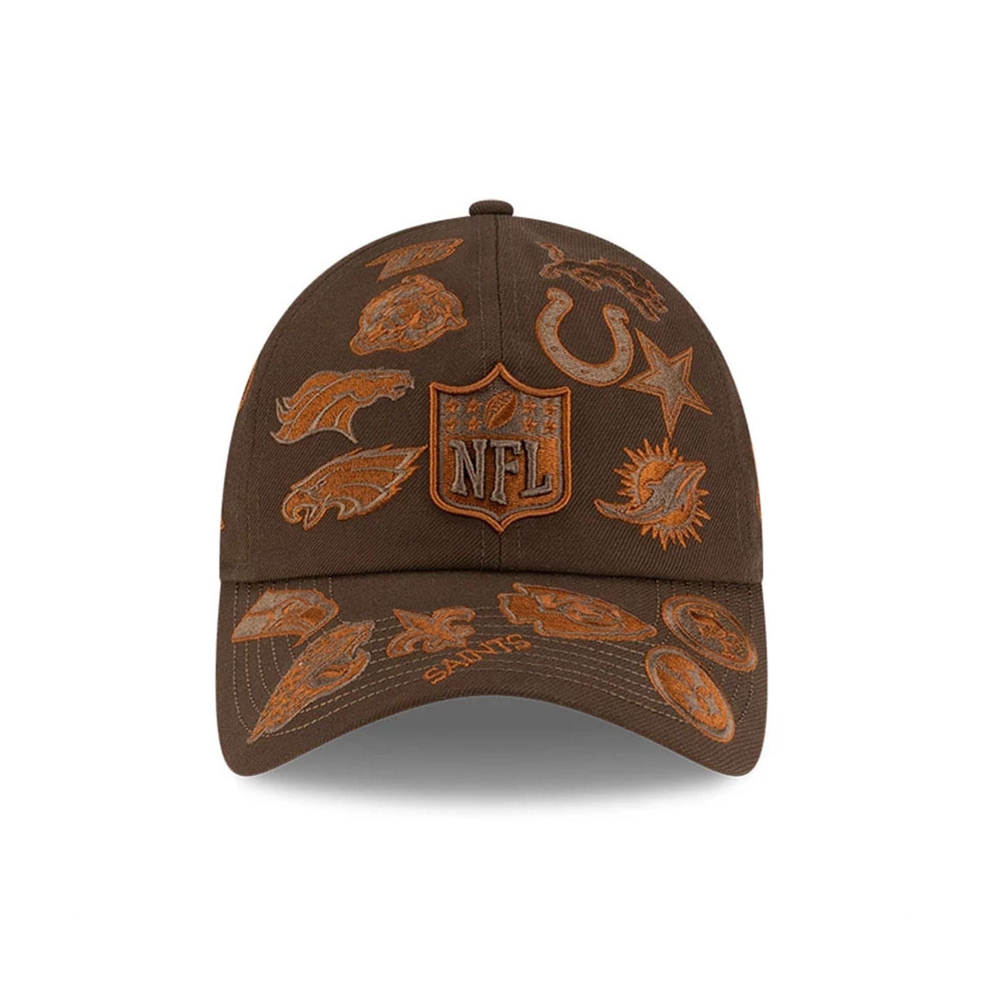 All Over Logos NFL X Bad Bunny Brown Casual Classic Adjustable Cap