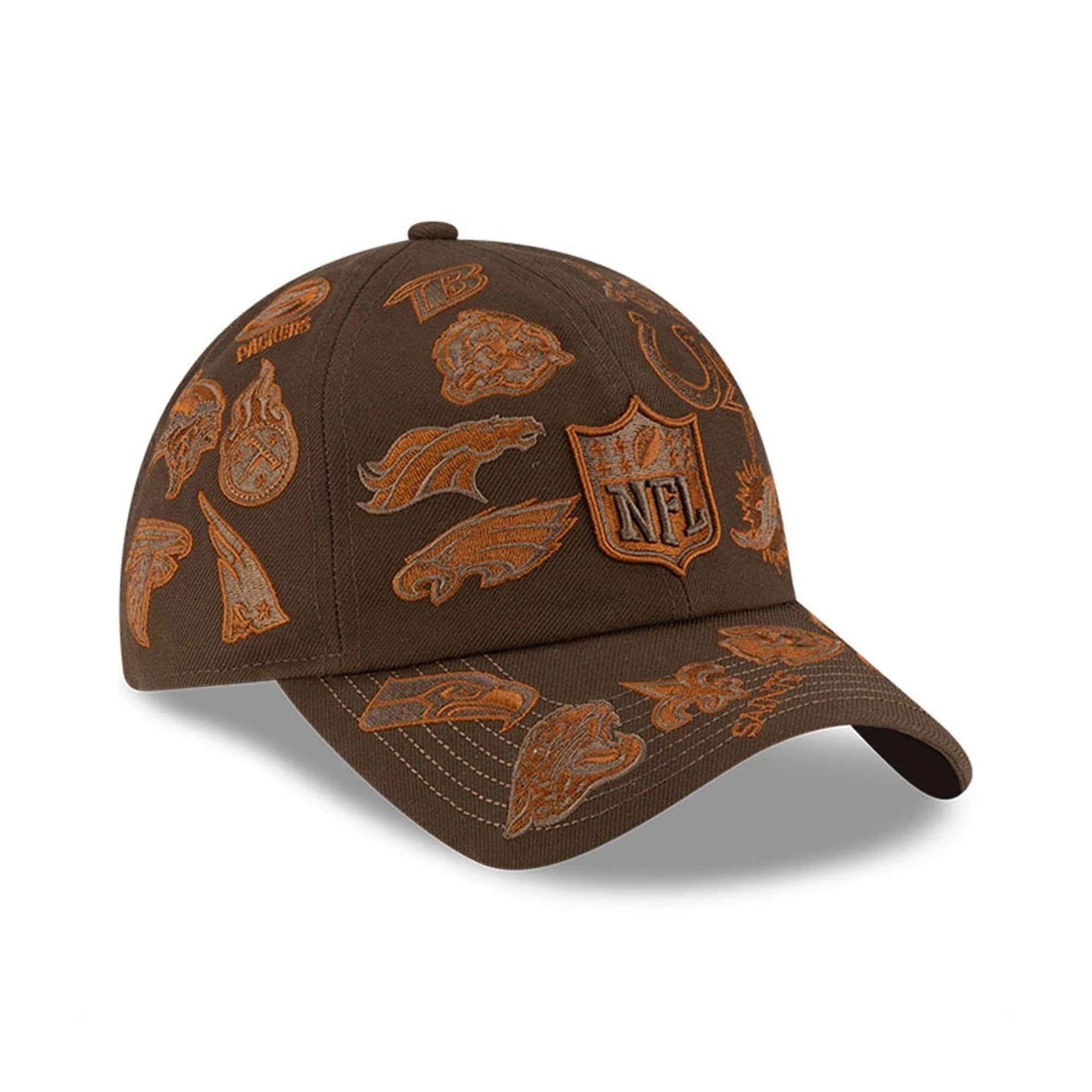 All Over Logos NFL X Bad Bunny Brown Casual Classic Adjustable Cap