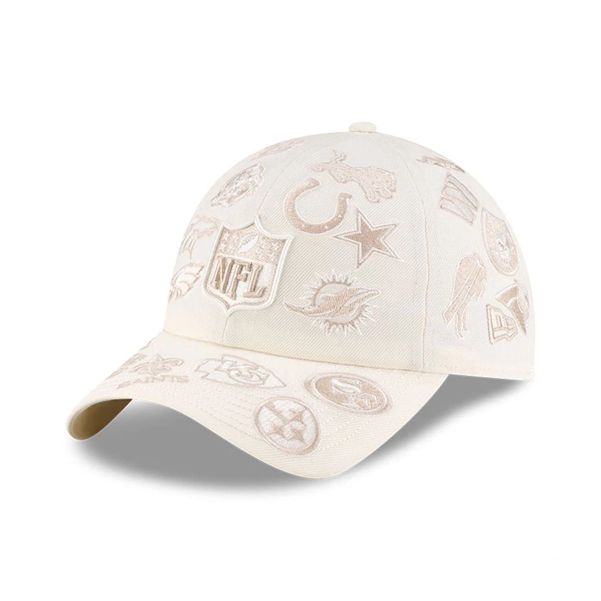 All Over Logos NFL X Bad Bunny Cream Casual Classic Adjustable Cap