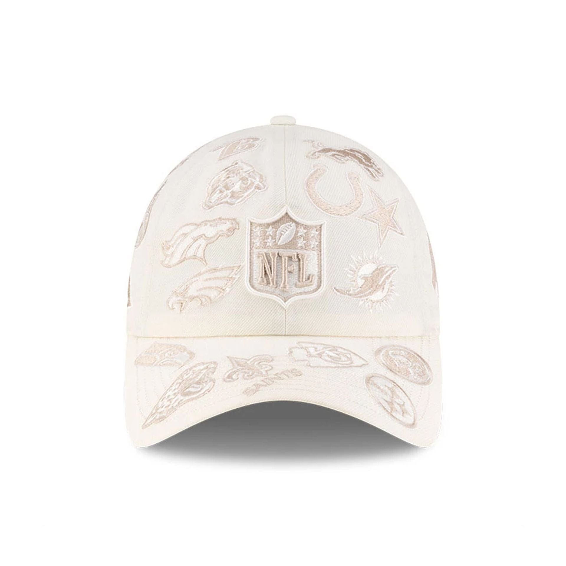 All Over Logos NFL X Bad Bunny Cream Casual Classic Adjustable Cap
