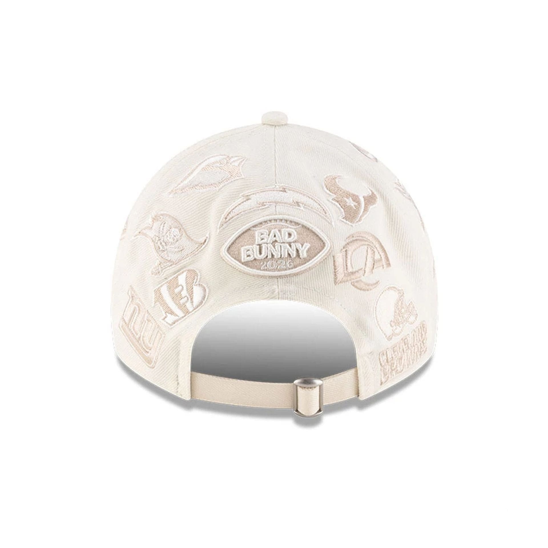 All Over Logos NFL X Bad Bunny Cream Casual Classic Adjustable Cap