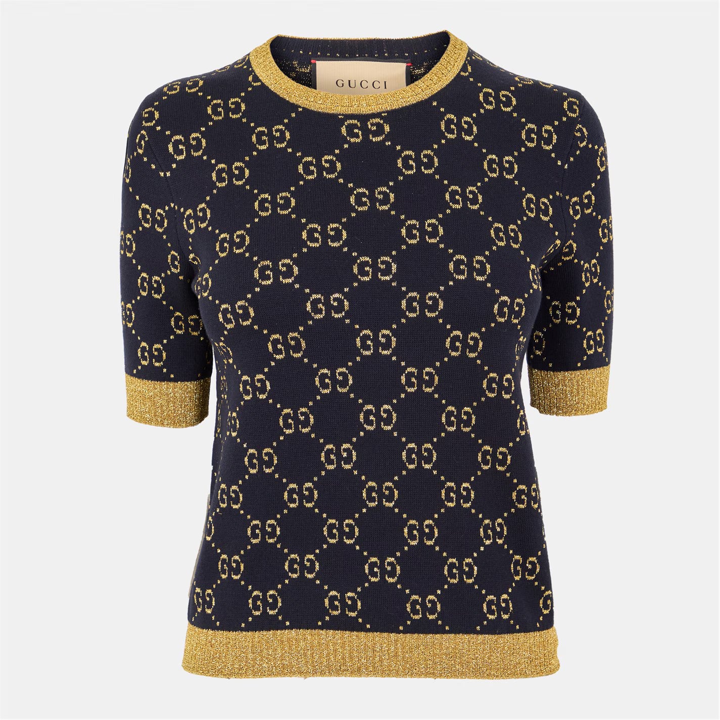 Women's Logo Cotton GG Lamé Top