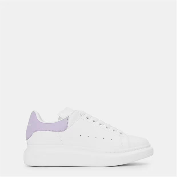 Women's Logo Print Leather Oversized Trainers