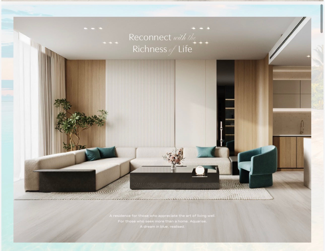 Aquarise — Studio 1 2 3 4 Bedroom Ultra Luxury Residences — Retail Units — Residential Lifestyle Masterpiece — Dubai UAE
