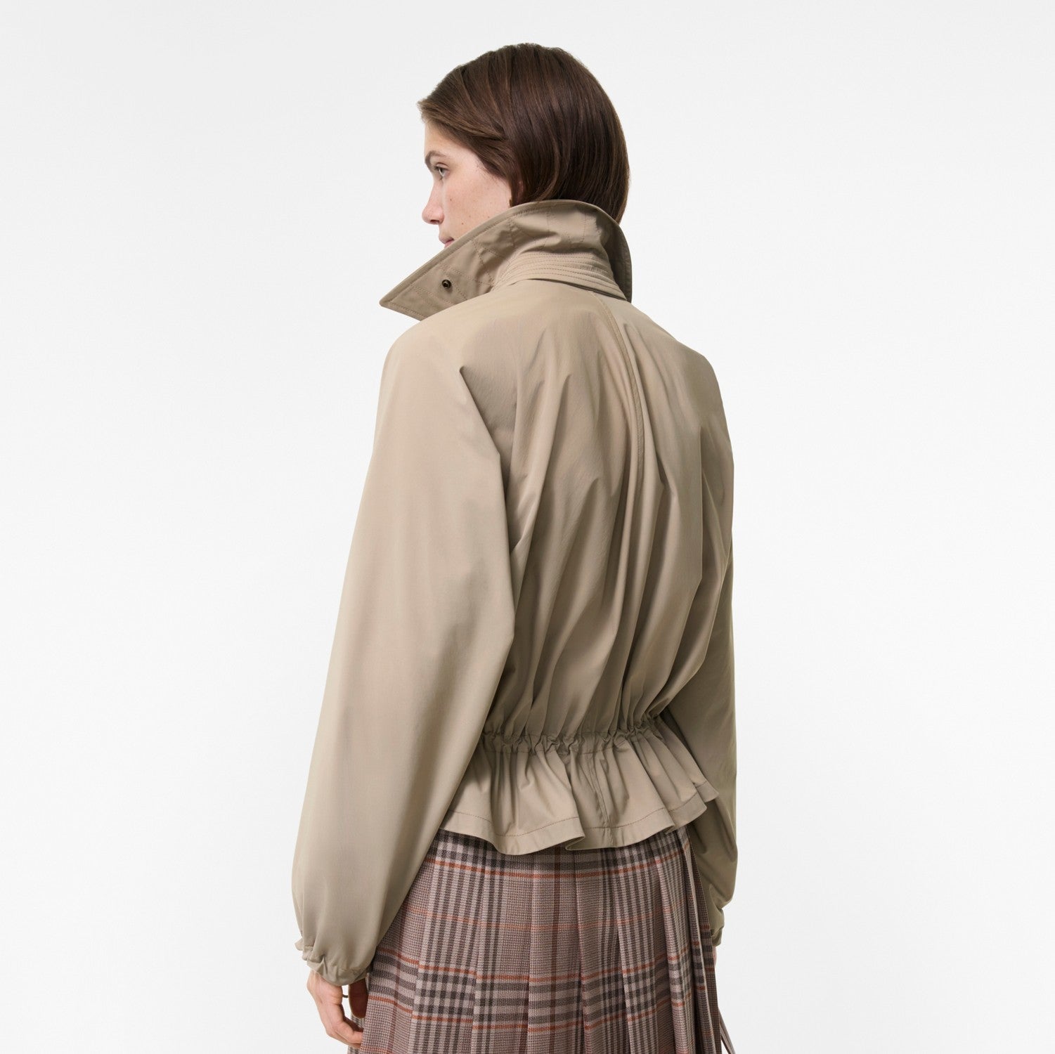 Detachable Hood Stretch Nylon Jacket