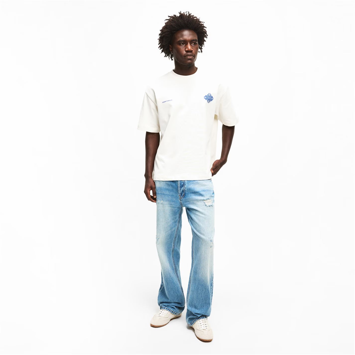 Mens Blurred Graphic Emblem T-Shirt