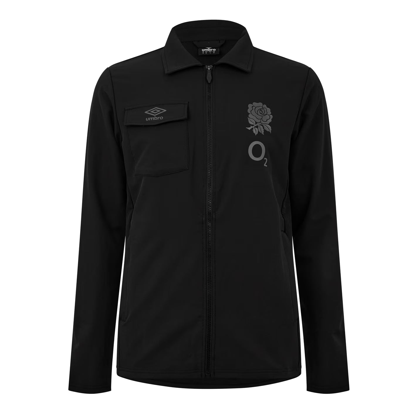 Umbro Men's England Rugby Presentation Long Sleeve Half Zip 2024 Jacket