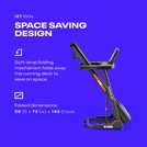 Reebok Jet 100z Folding Treadmill with Connected Fitness