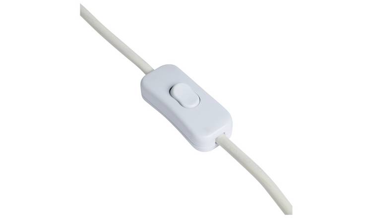 Habitat Pebble Mango Wood Table Lamp - Natural and White