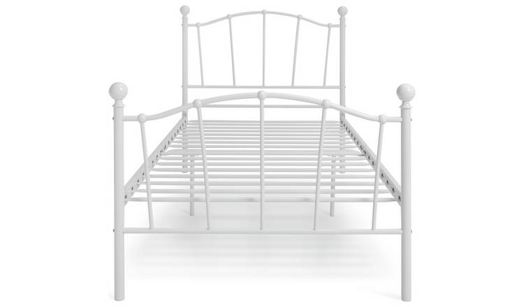 Argos Home Fleur Single Metal Bed Frame - White
