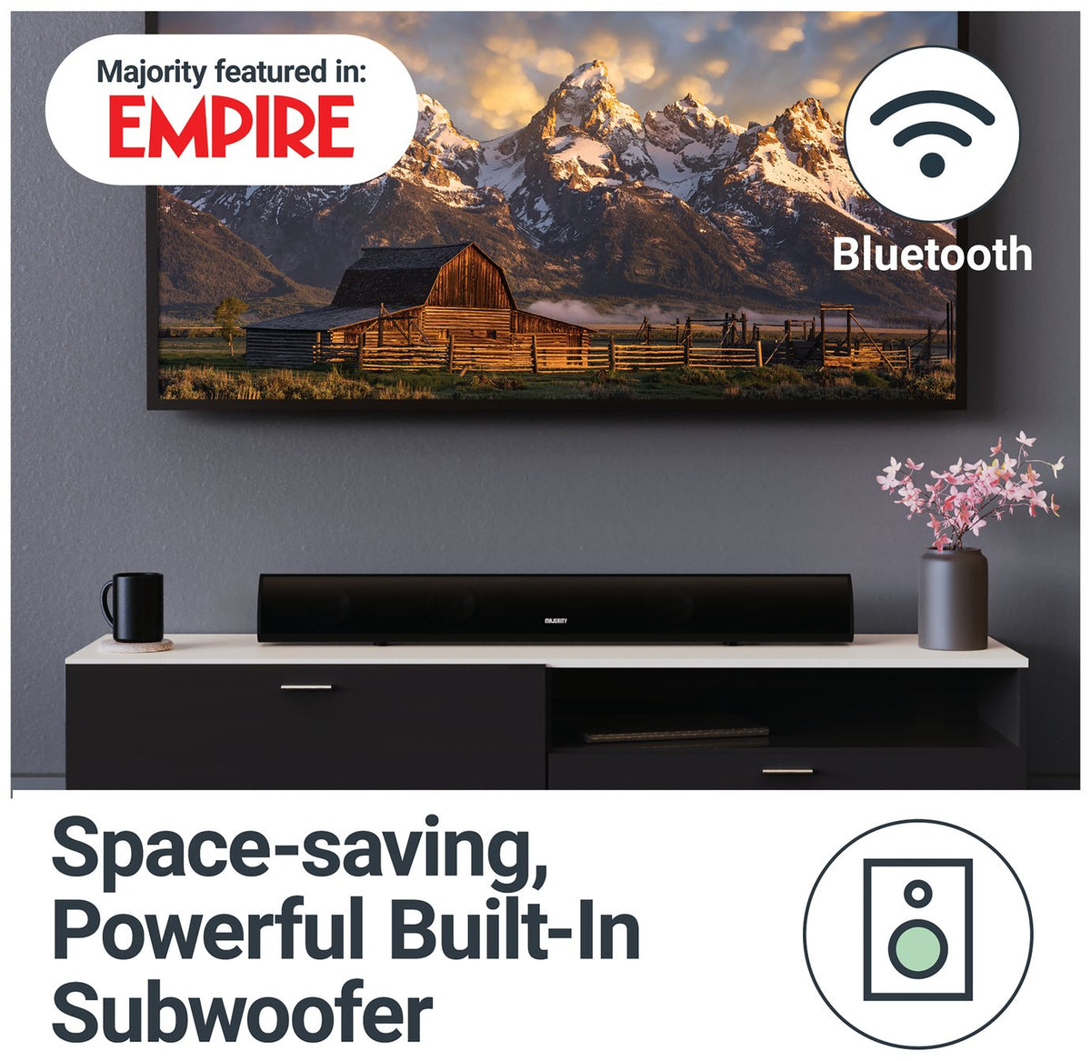 Majority Teton 2.1Ch All In One Sound Bar