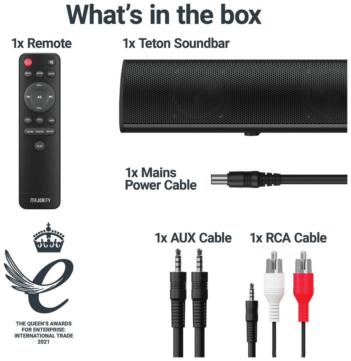 Majority Teton 2.1Ch All In One Sound Bar