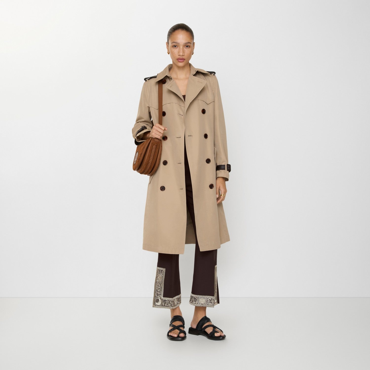 Long Silk Cotton Foxfield Trench Coat