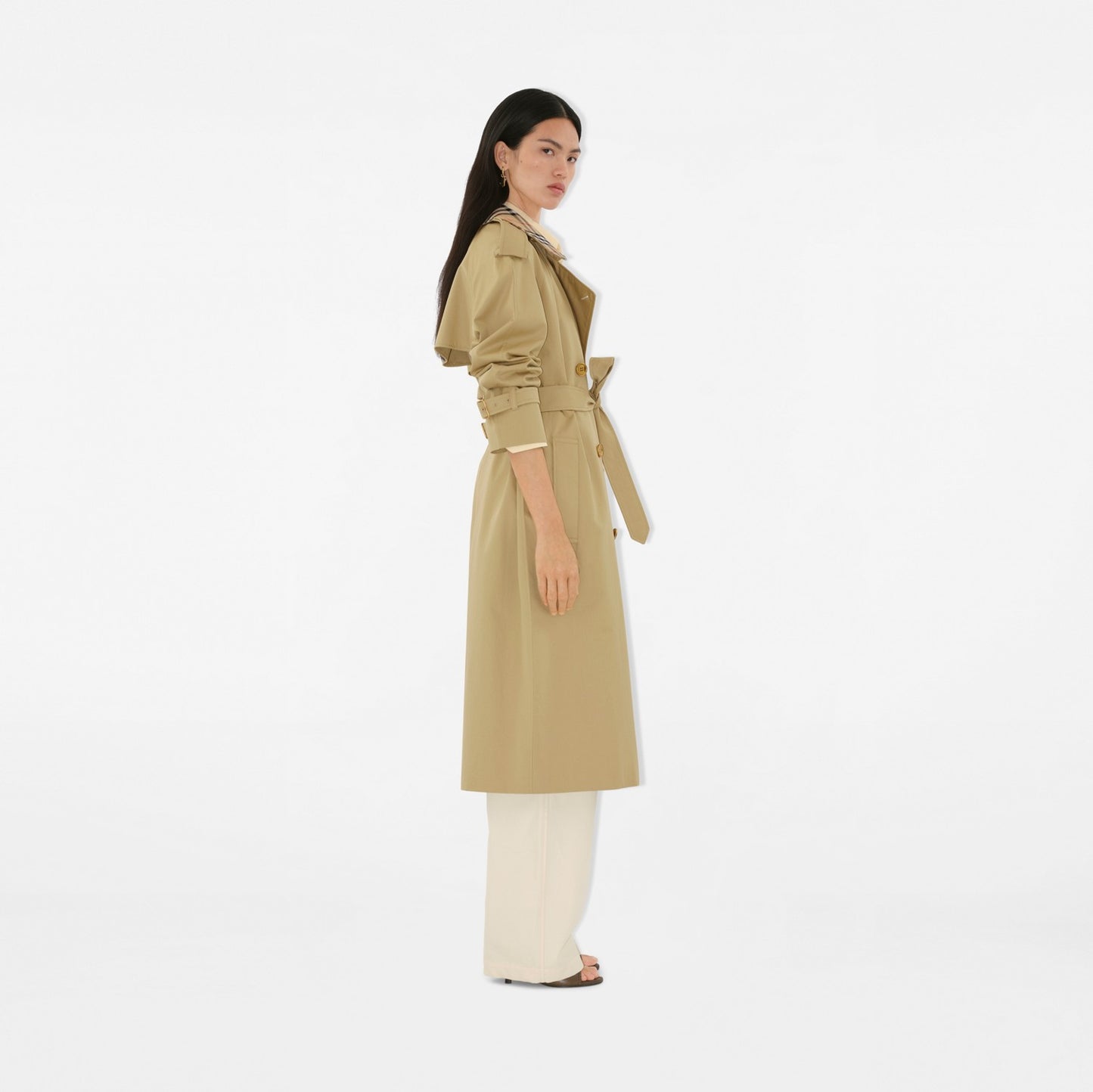 Long Check Collar Castleford Trench Coat