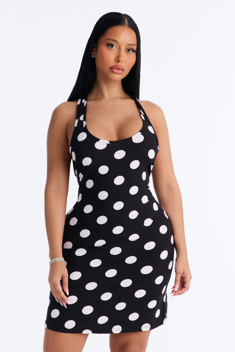 In My Bed Polka Dot Racerback PJ Sleep Dress