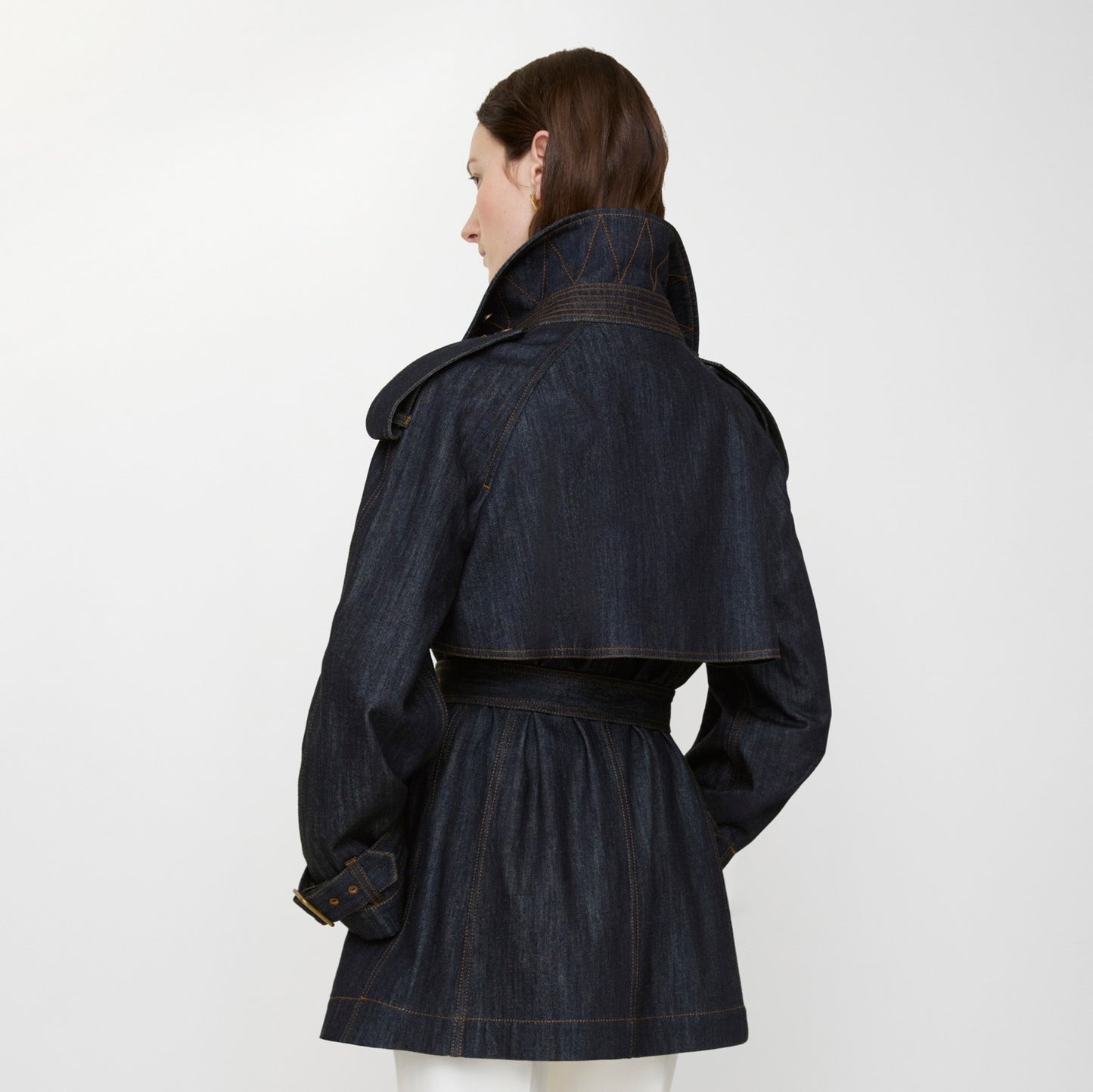 Short Denim Fitzrovia Trench Coat