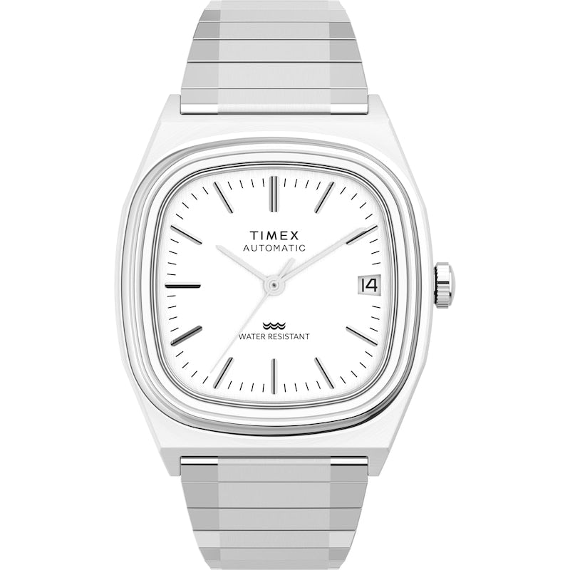 Timex Automatic 1983 E Line Reissue 34mm Stainless Steel Expansion Band Watch