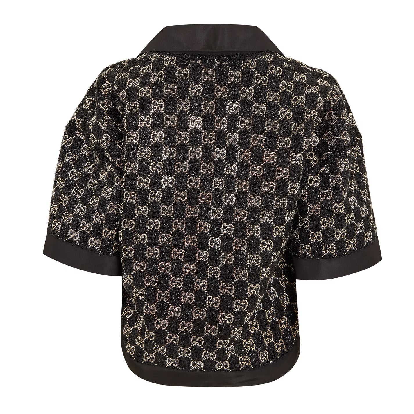 GUCCI Women's Lame Cropped Crop Top