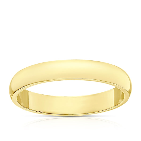 9ct Yellow Gold 3mm Extra Heavy D Shape Ring