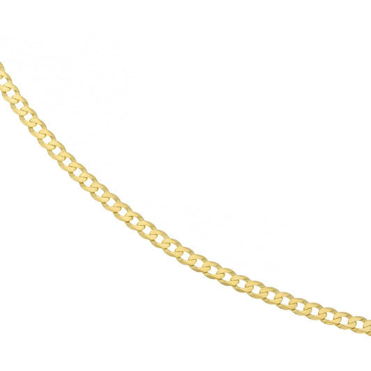 9ct Yellow Gold Solid 22" Curb Chain