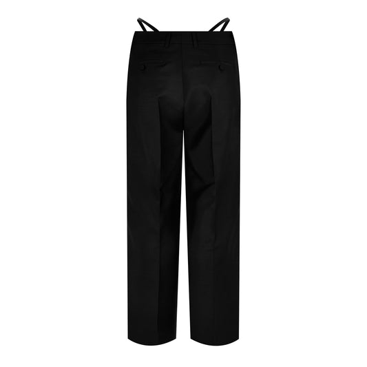 Women's Plain Mohair Cutout Tailored Trousers